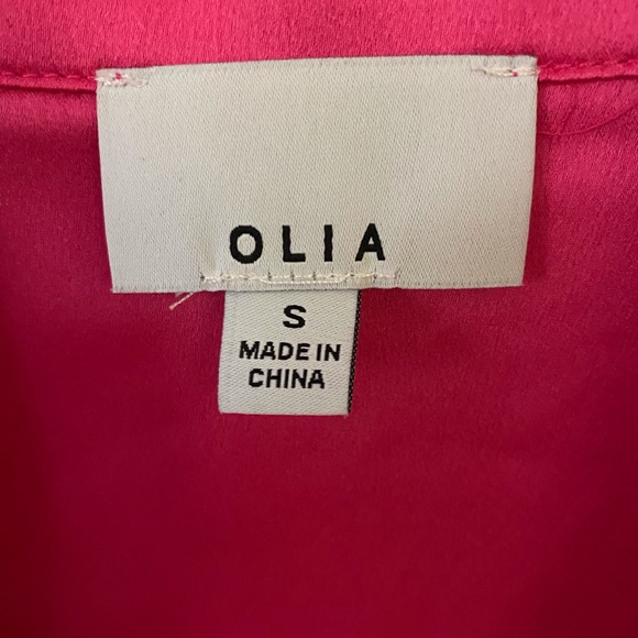 Olia pink satin drape neck tunic - Picture 3 of 5